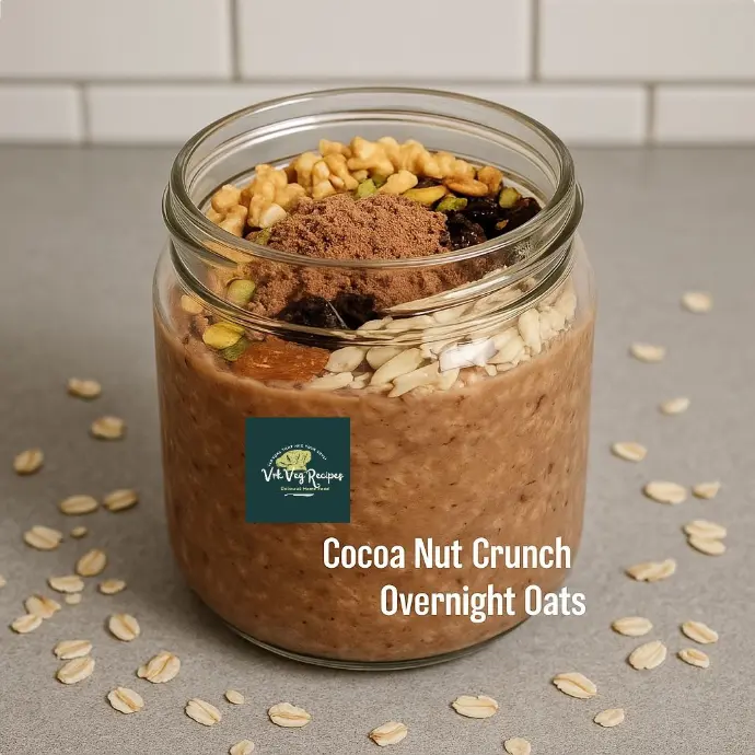 No-Cook Oats with Chia, Coconut Milk & Cocoa Healthy no-cook breakfast made with oats, chia seeds, coconut milk, almond butter, and rich chocolate topping