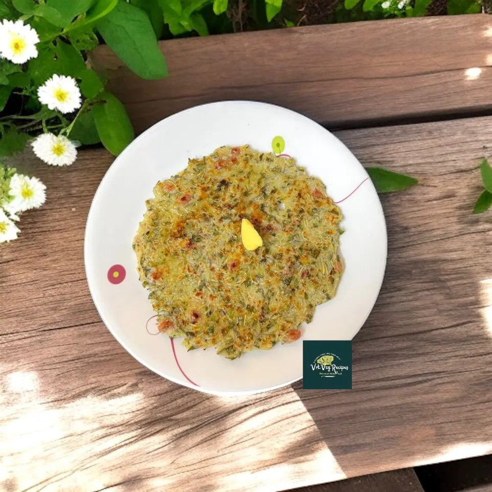 Crisp Bottle Gourd Akki Rotti with Chutney Bottle gourd akki rotti served hot with butter and chutney, garnished with herbs and roasted till golden brown.