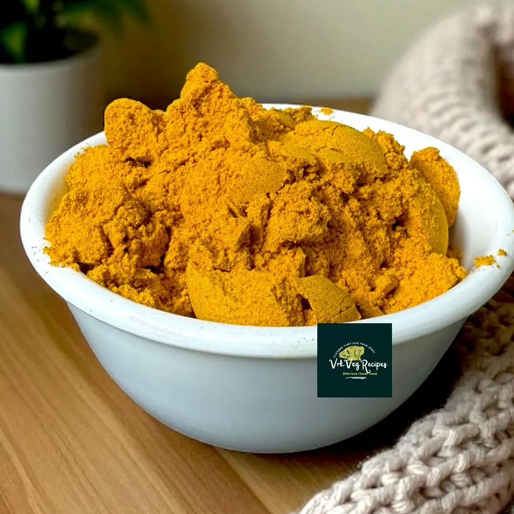 Homemade sambhar premix powder with dals, spices, and coconut — a ready-to-use mix for instant, flavorful South Indian sambhar.