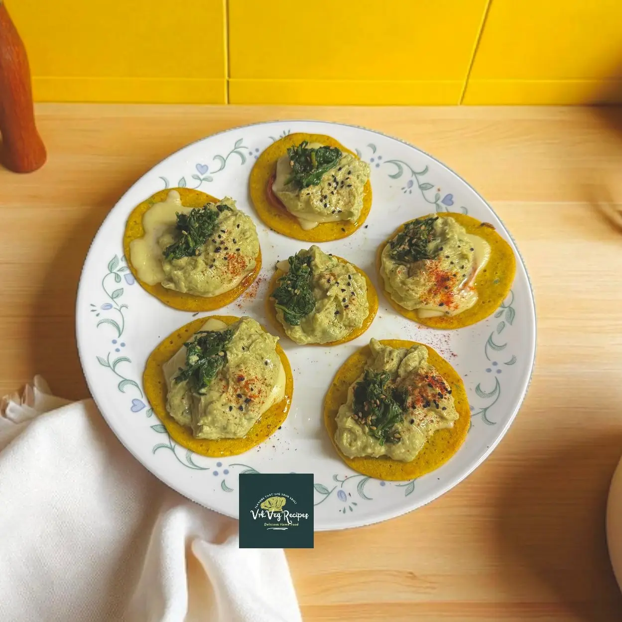 Delicious Cheesy Besan Pancakes with avocado and spinach, made with fresh ingredients and styled for vibrant, healthy, and visually appealing meals.
