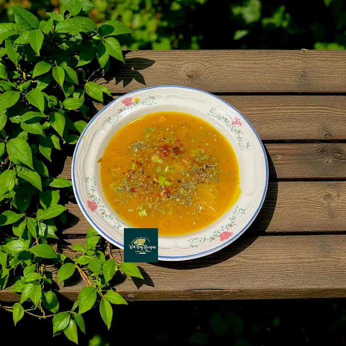 Creamy Pumpkin Soup Topped with Crispy Onion & Garlic Thick and flavorful pumpkin soup made with Indian spices and topped with fried onion and garlic, perfect for monsoon evenings or cozy winter nights.