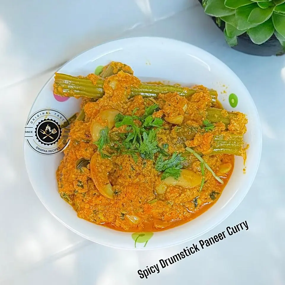 Rich and spicy Drumstick Paneer Curry simmered in creamy cashew-poppy paste, perfect with rice or roti. A must-try for bold Indian flavors.