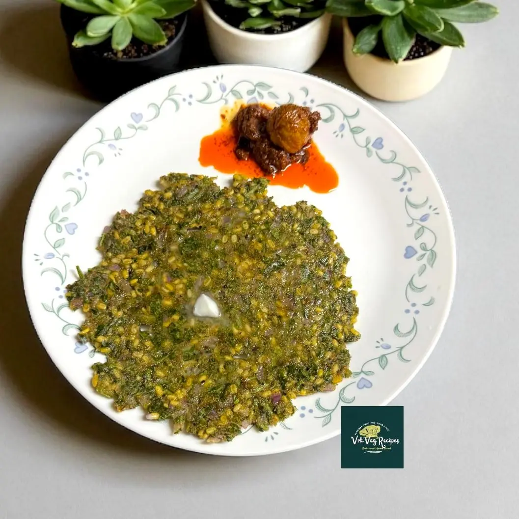 Finger-pressed spinach moong dal roti cooking on a hot tawa, perfect golden crust and aroma rising with cumin and fennel.