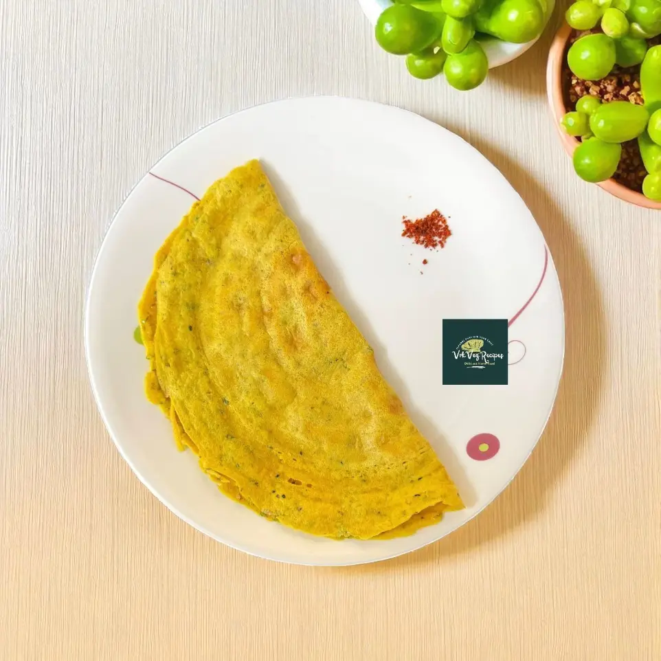 Besan Microgreens Dosa – Crispy & Healthy Breakfast Crispy Besan Microgreens Dosa roasted golden with spices, ajwain, kalonji, and turmeric, perfect healthy breakfast or snack.